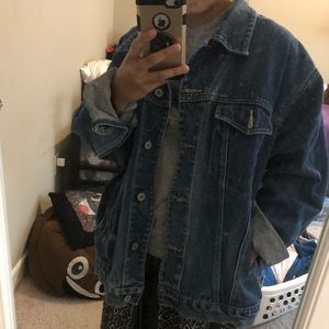 vintage denim jacket trucker style oversized
